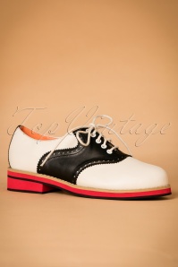 Banned Retro - 60s Old Soul Dancer Shoes in White and Black 3