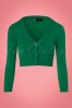 Mak Sweater V neck Cropped Cardigan in Kelly Green 140 40 23271 20171002 0002w