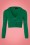 Mak Sweater V neck Cropped Cardigan in Kelly Green 140 40 23271 20171002 0002w