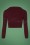 Mak Sweater - 50s Shela Cropped Queen Cardigan in Burgundy 3