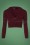 Mak Sweater - 50s Shela Cropped Queen Cardigan in Burgundy