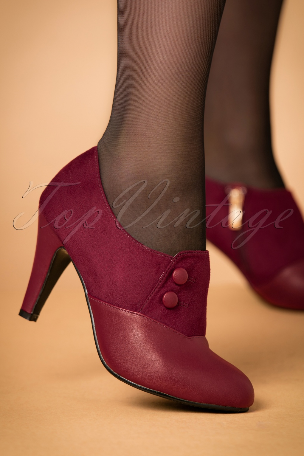 ladies burgundy booties