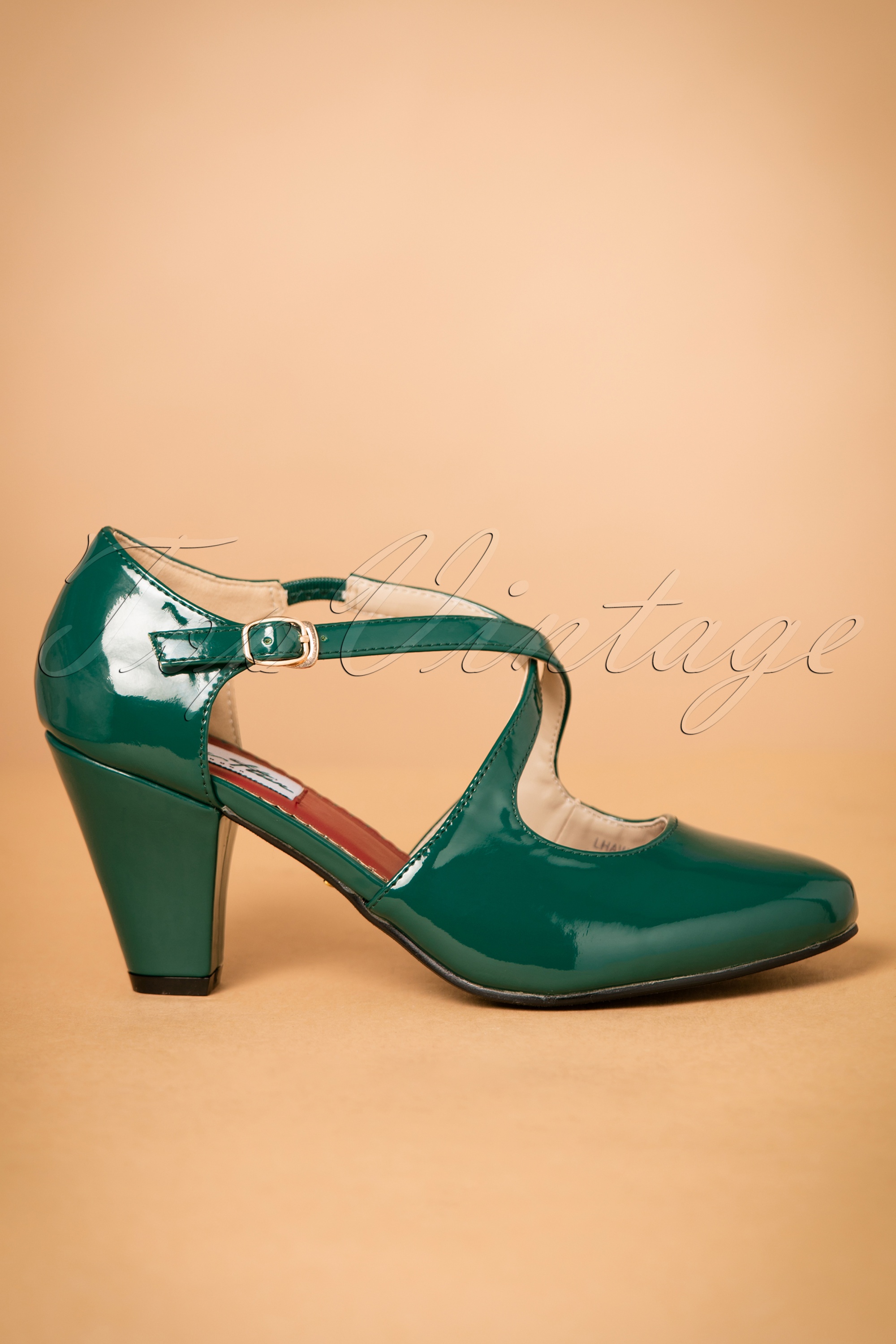 Lulu Hun - Lucille lakpumps in vintage groen 2