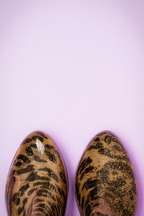 Missy - Leopard and Glitter Short Rain Boots Années 60 3