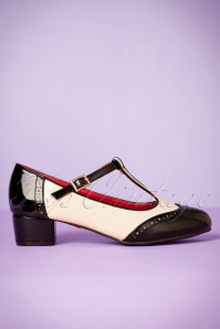 Lulu Hun «BECKY VINTAGE» 2-Tone GINGHAM Lack Pin Up 50s High Heel PUMPS