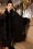 Vixen - 50s Agatha Faux Fur Cape Coat in Black 2
