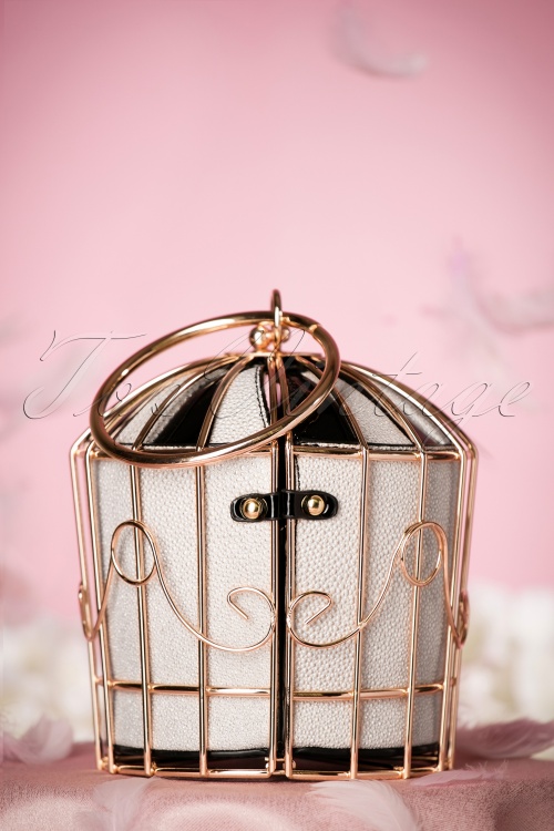 Victoria's Gem - 20s Classy Birdcage Handbag in Gold 7