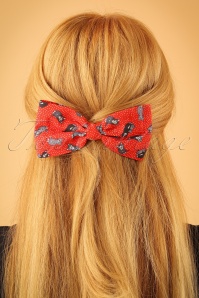 Lindy Bop -  50s Cat Hair Bow in Red