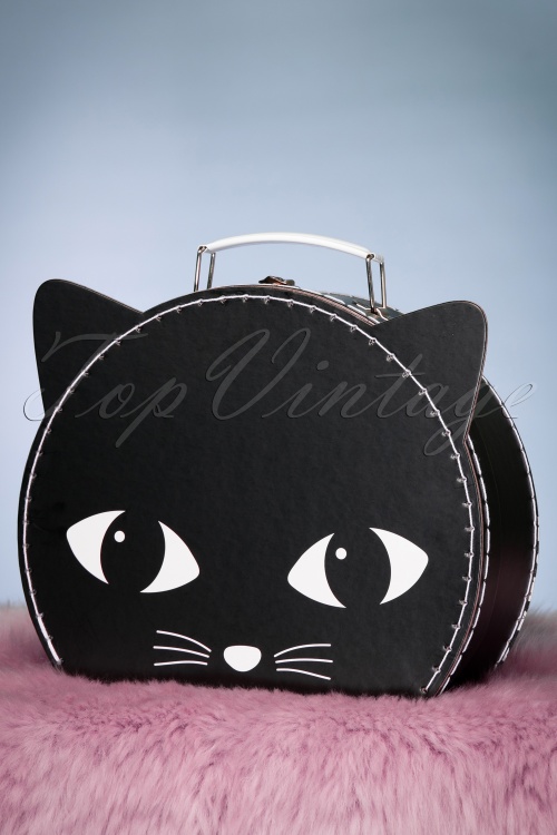 Sass & Belle - Lucky the Black Cat Suitcases Années 60 4