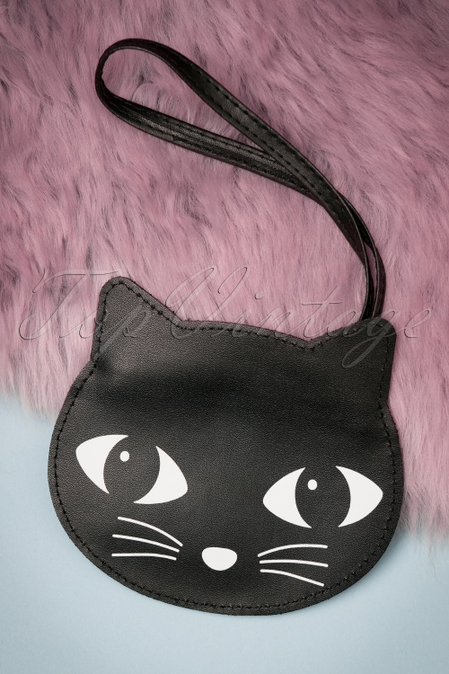 Sass & Belle - Lucky the Black Cat Suitcases Années 60