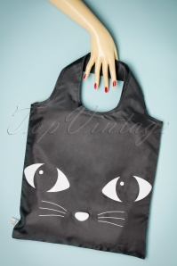 Sass & Belle - 60s Lucky the Black Cat Foldable Shopping Bag 3