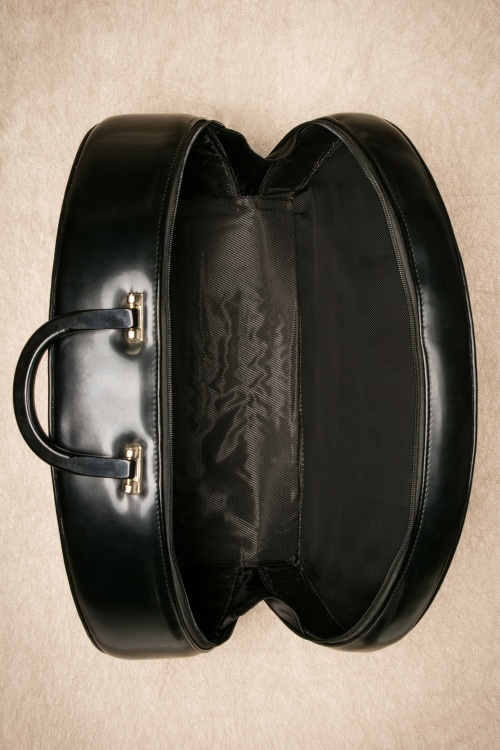 Collectif Clothing - 50s Tammy Velvet Travel Bag in Black 5