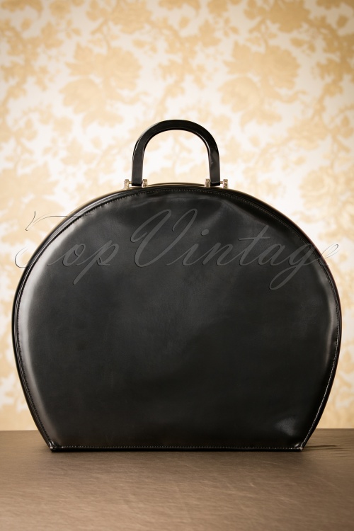 Collectif Clothing - 50s Tammy Velvet Travel Bag in Black 7