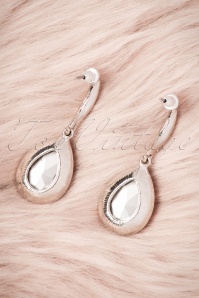 Darling Divine - 50s Crystal Peach Earrings in Silver 3