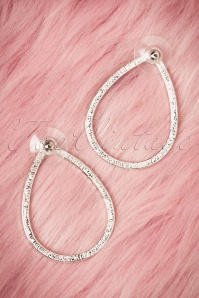 Darling Divine - 50s Daisy Drop Earrings in Silver 3