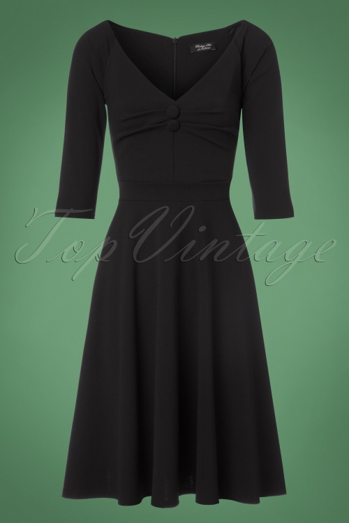 Vintage Chic for Topvintage - Leonie Swing Dress Années 50 en Noir 2