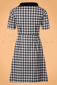 Lindy Bop - 60s Monica Houndstooth Dress in Black and White 3