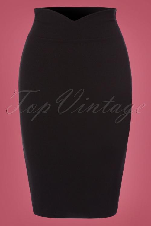 Belsira - 50s Karen Pencil Skirt in Black 2