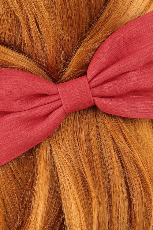Lindy Bop -  50s Hair Bow in Red 2