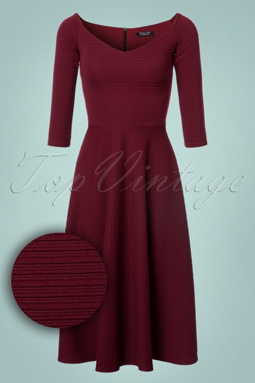 Vintage Chic for Topvintage - 50s Patsy Swing Dress in Burgundy