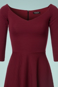Vintage Chic for Topvintage - 50s Patsy Swing Dress in Burgundy 3