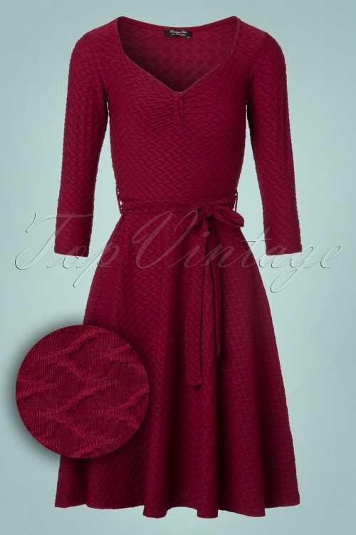 Vintage Chic for Topvintage - 50s Diana Swing Dress in Raspberry 2
