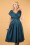 Amber Swing Dress Années 50 en Bleu de Minuit