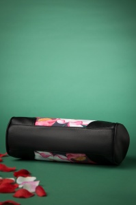 Woody Ellen - Glorious Floral Retro Handbag Années 50 en Noir 5