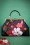 Glorious Floral Retro Handbag Années 50 en Noir