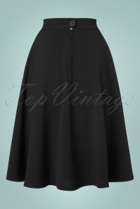 Steady Clothing - 50s Beverly High Waist Swing Skirt in Black 3