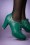 Bettie Page Shoes - 50s Saison Brogue Booties in Green