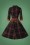 Miss Candyfloss - Brianna Tartan Swing-Kleid in Navy und Rost 5