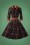 Miss Candyfloss - Brianna Tartan Swing-Kleid in Navy und Rost 2
