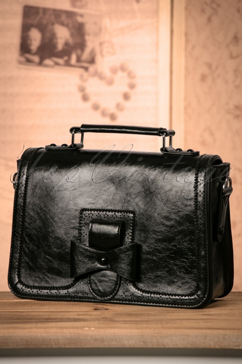 Banned Retro - Scandal Office Handbag Années 50 en Noir