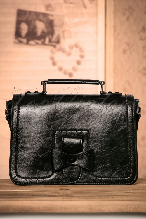 Banned Retro - 50s Scandal Office Handbag in Black 3