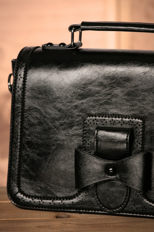 Banned Retro - 50s Scandal Office Handbag in Black 2