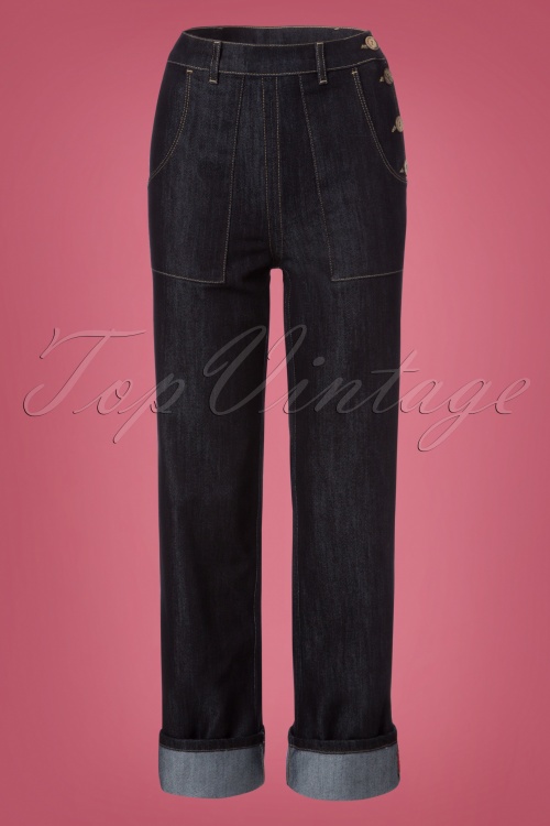 Rumble59 - 50s Marlene Jeans in Denim Blue 2