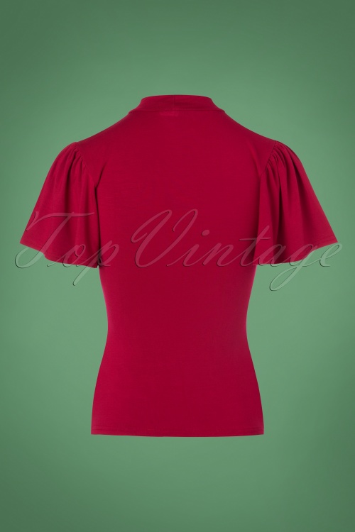 Topvintage Boutique Collection - Elena Top in Winterrot 3