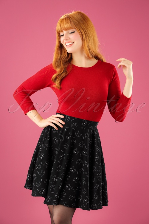 Bunny Matou Mini Skirt in Black 122 14 22619 20170928 1W