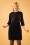 Vintage Chic for Topvintage - Emmy geborduurde jurk in zwart