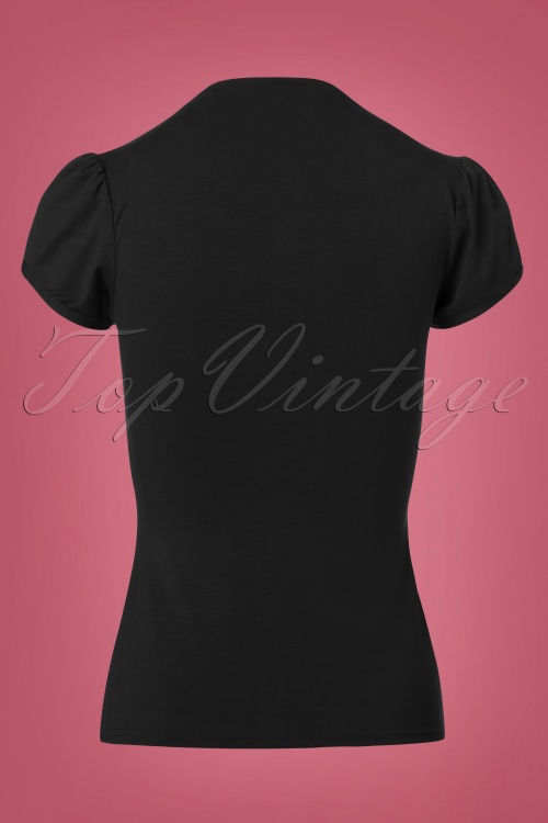Topvintage Boutique Collection - 50s Donna Top in Black 2