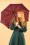 So Rainy - Retro Floral Umbrella Années 60 en Aubergine 2