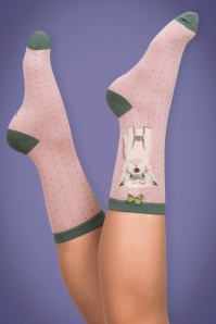 Powder - 60s Westie Socks in Vintage Pink