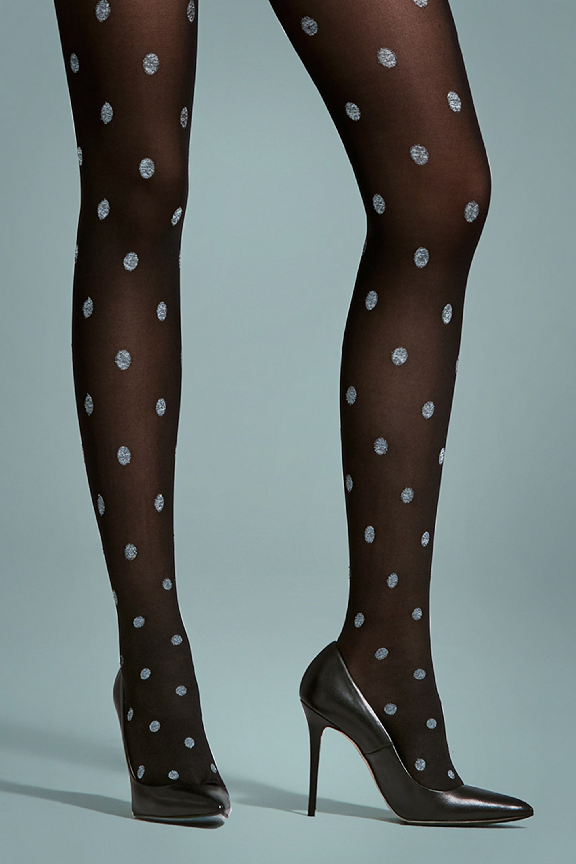 Fiorella - Julia Polkadot panty in zwart