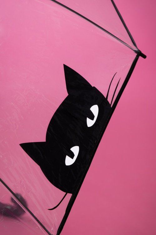 So Rainy - Black Cat Dome Umbrella Années 50 2