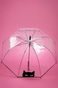 So Rainy - 50s Black Cat Dome Umbrella 3