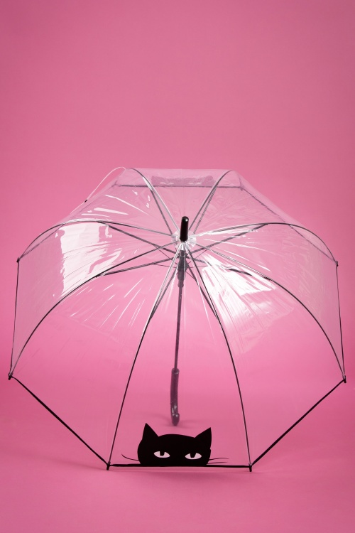 So Rainy - Black Cat Dome Umbrella Années 50 3