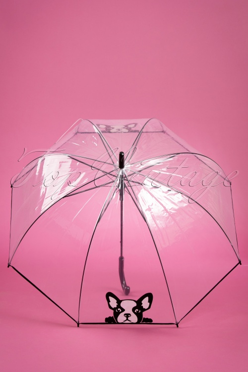 So Rainy - It's Raining Französische Bulldoggen Transparenter Kuppelschirm 3