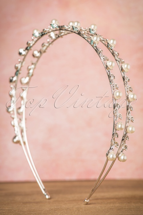 Foxy - Sparkles and Pearls Haarband in Silber 2