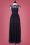 Chi Chi London - Bealey Maxi Dress Années 50 en Bleu Marine 2